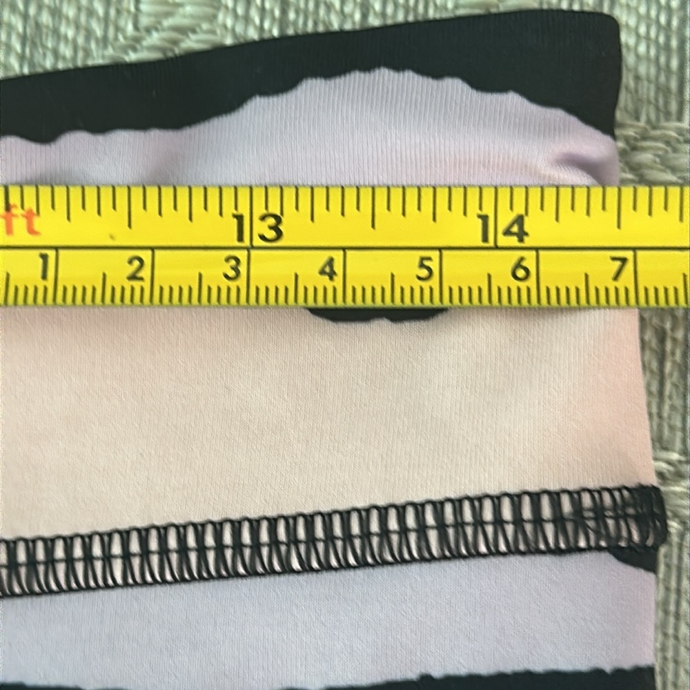 Lululemon Run Inspire Crop II *Block-It Pocket. Black/Bleacher Stripe. Sz 8. - Picture 12 of 16